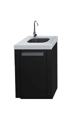 Spülenmodul mit Spüle und Wasserhahn