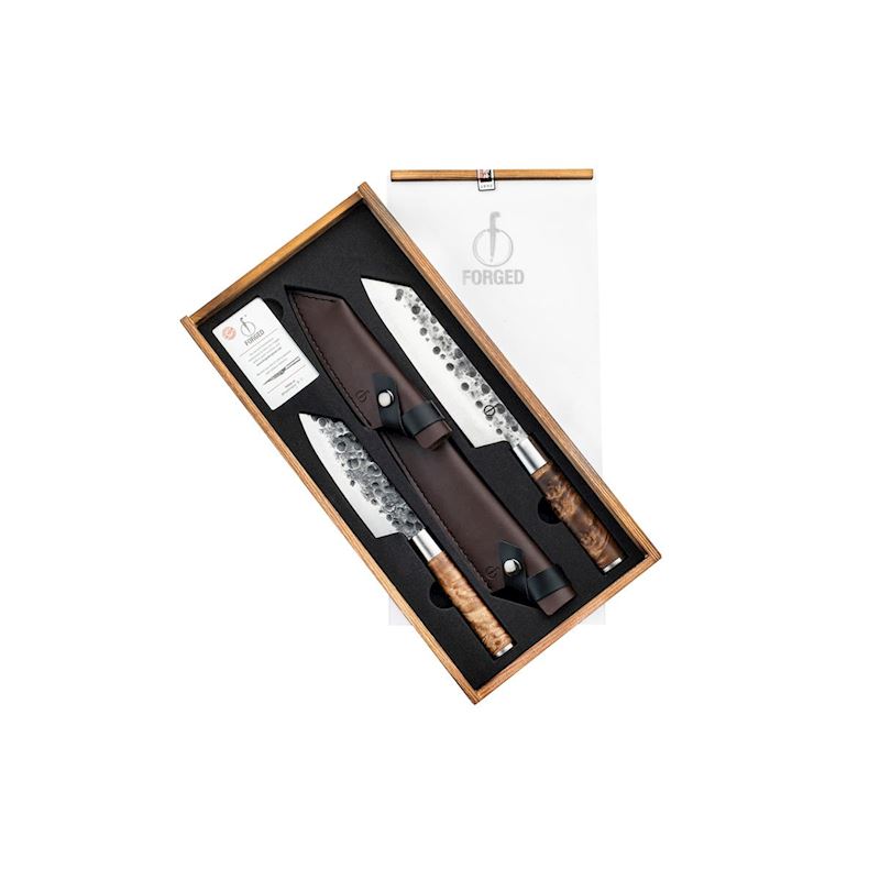 Forged VG10 Bunka Messerset mit Lederetui kaufen Würzburg
