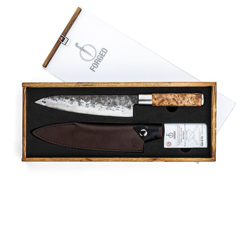 Forged VG10 Kochmesser mit Lederetui kaufen Würzburg