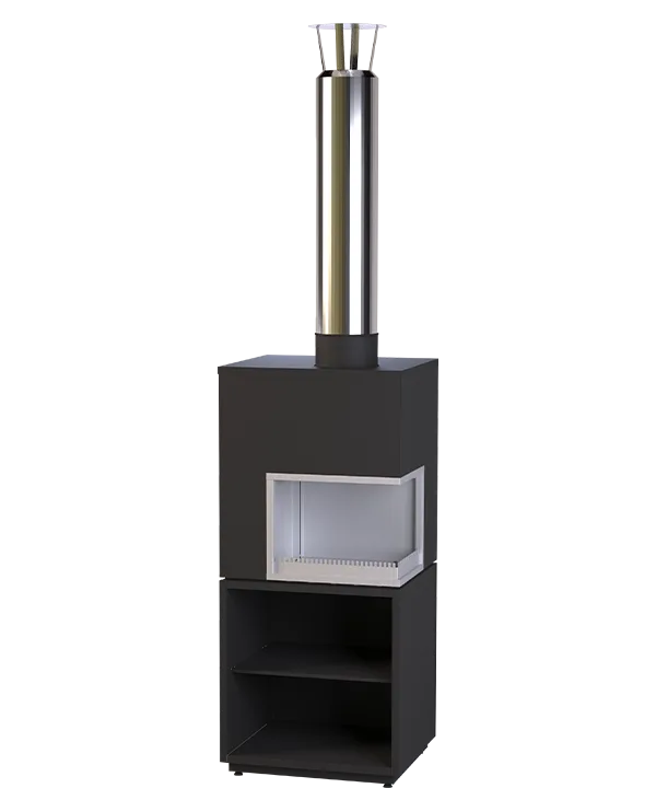 CB Feuerstellen-Modul – integrierte Outdoor-Feuerstelle für Terrasse und Garten, Außenküche