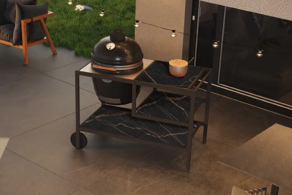 CB Monolith Grill Station – Kamado-Grill nahtlos in modulare Außenküche integriert, Made in Germany