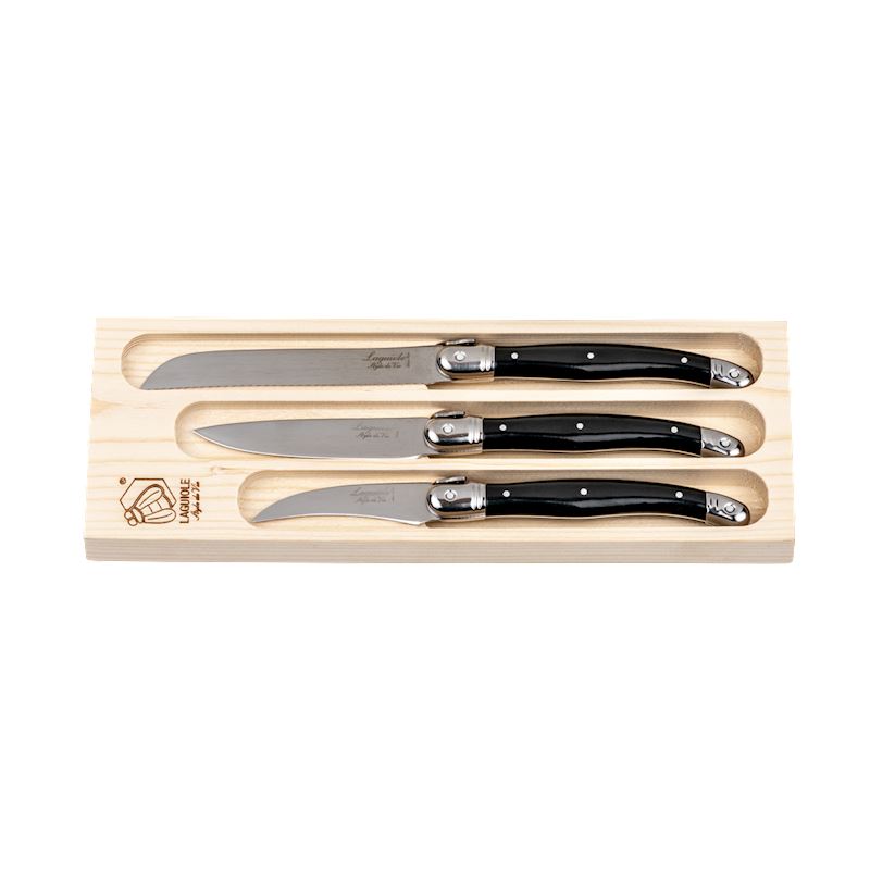 Premium Line 3-teiliges Küchenmesser-Set Schwarz kaufen Würzburg