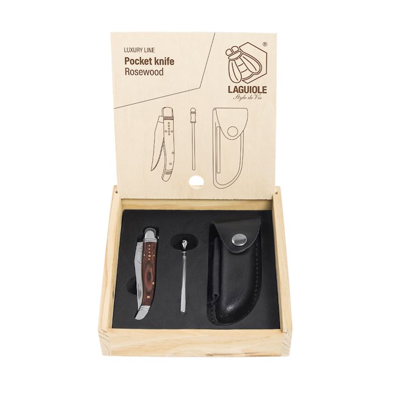 Luxury Line Taschenmesser Rose mit Lederhülle kaufen Würzburg