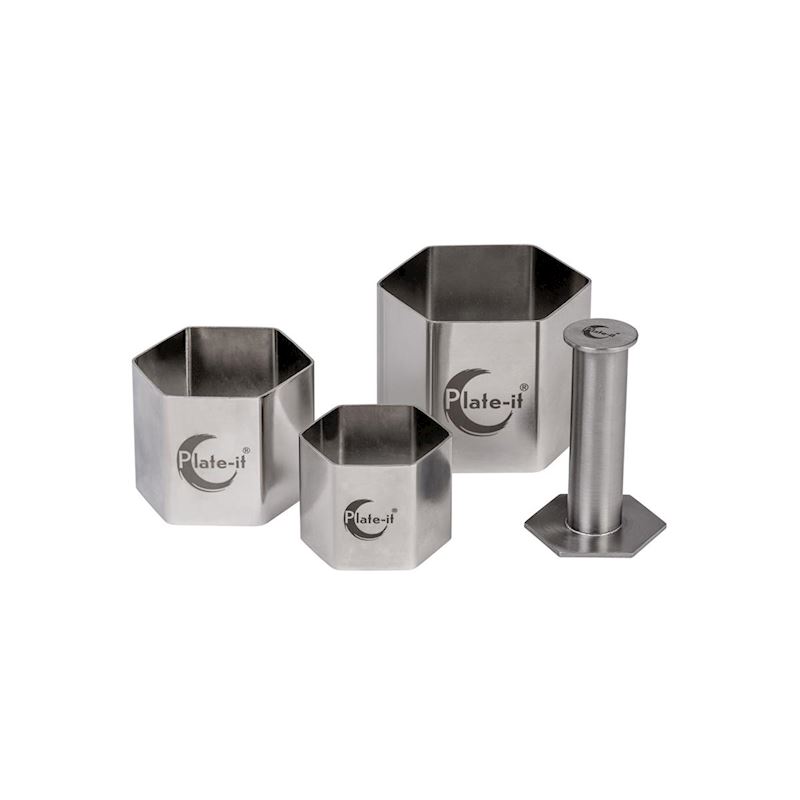 Garnierringe Hexagon 4-teilig + Stößel kaufen Würzburg