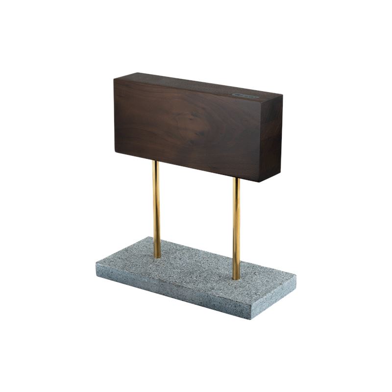 Magnetischer Messerblock Walnuss auf Natursteinfuß kaufen Würzburg