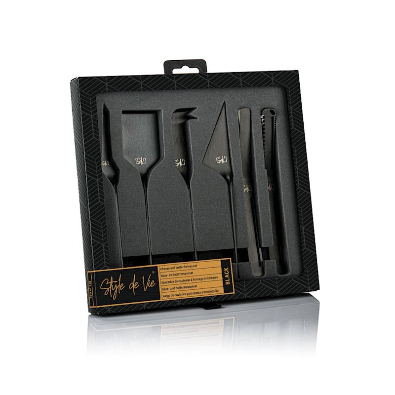 6-teiliges Käse- und Buttermesserset Schwarz kaufen Würzburg