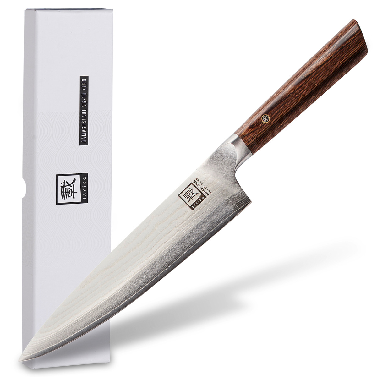 Zayiko Kasshoku Chefmesser – 20 cm Damastklinge