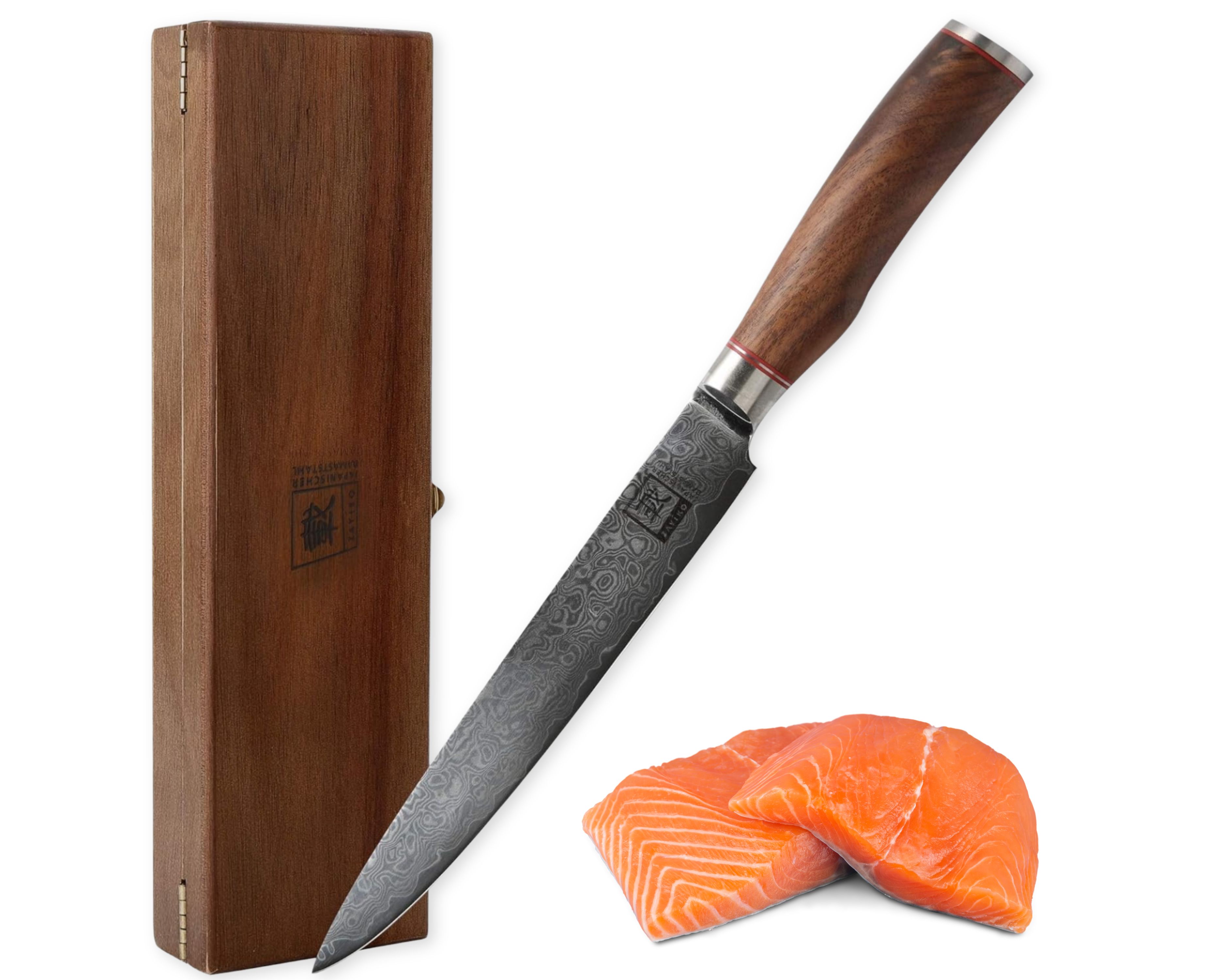 Zayiko Kurumi Tranchier- & Fleischmesser - 20 cm Damastklinge