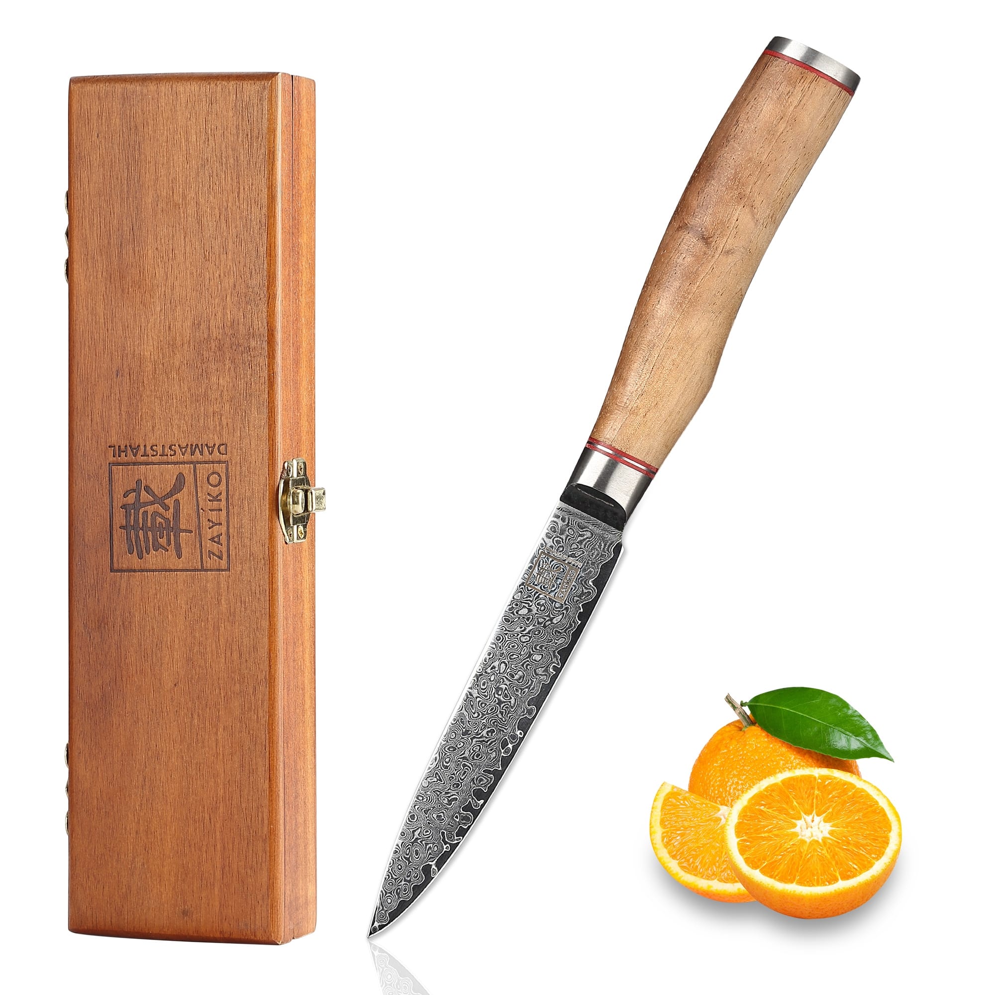 Zayiko Kurumi Allzweckmesser – 12,5 cm Damastklinge