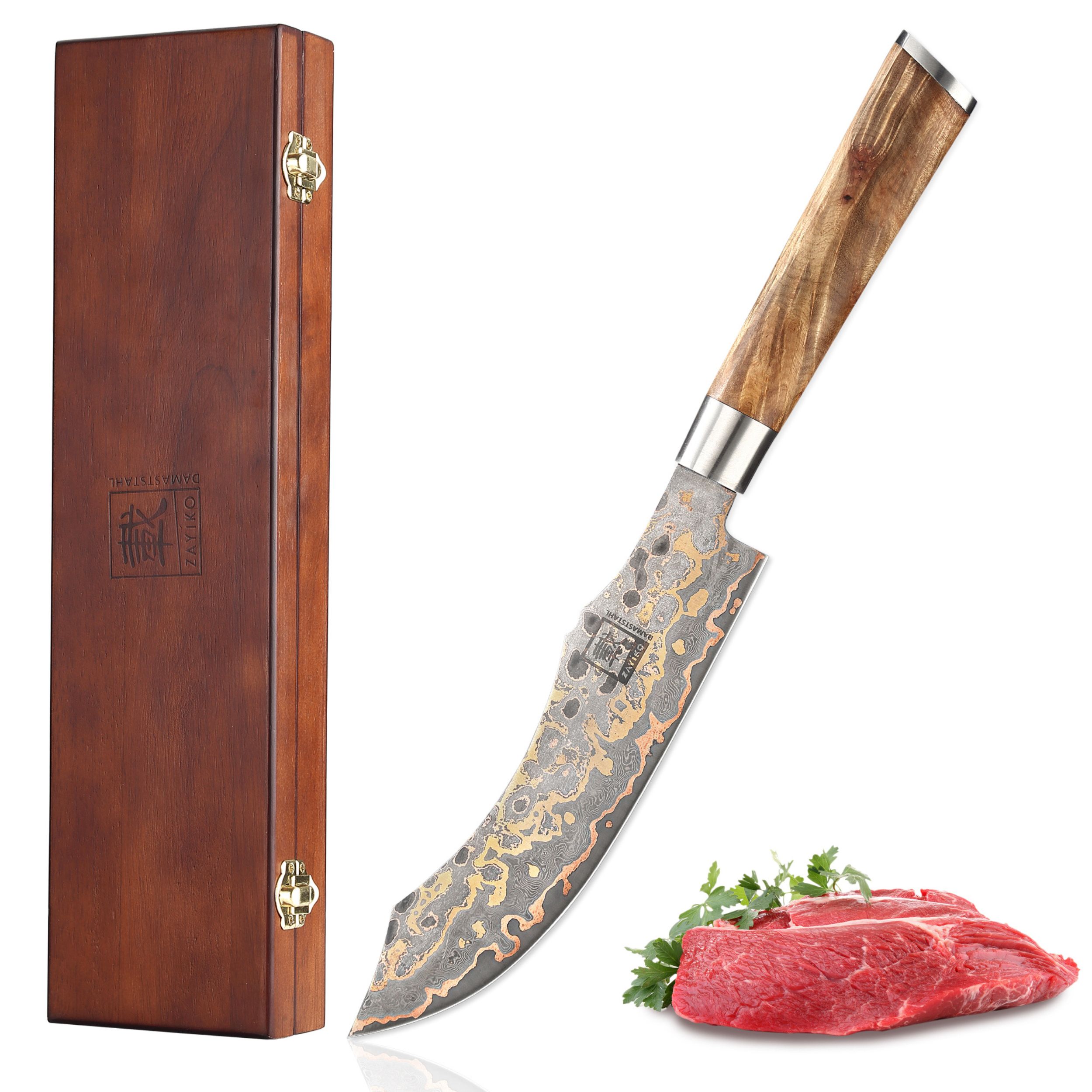 Zayiko MysticMagma Scimitar Blockmesser 19 cm