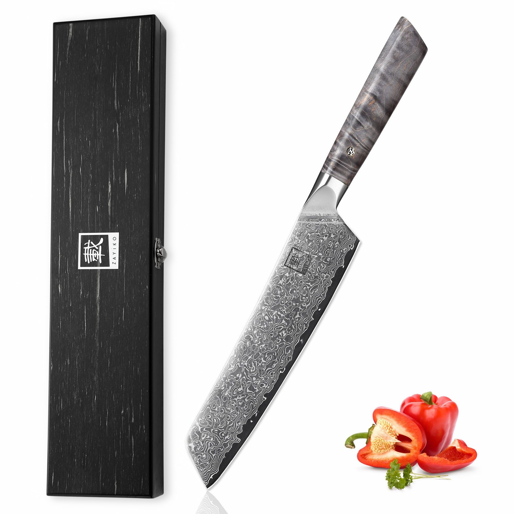 Zayiko Professional Serie Chefmesser – 20 cm Damastklinge